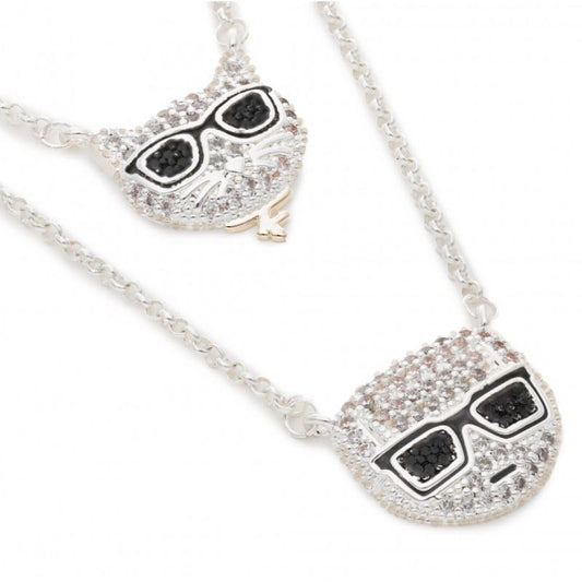 KARL LAGERFELD SILVER NECKLACE K/IKONIK PAVE In preparation Your Sports Performance