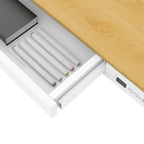 Activejet ET119W-C electric height-adjustable desk, white/oak. Tabletop dimensions: 140 x 70 cm. Biurka/Biurka nowoczesne Your Sports Performance