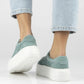 Women's leather sneakers openwork green Filippo DP7520/26 Filippo