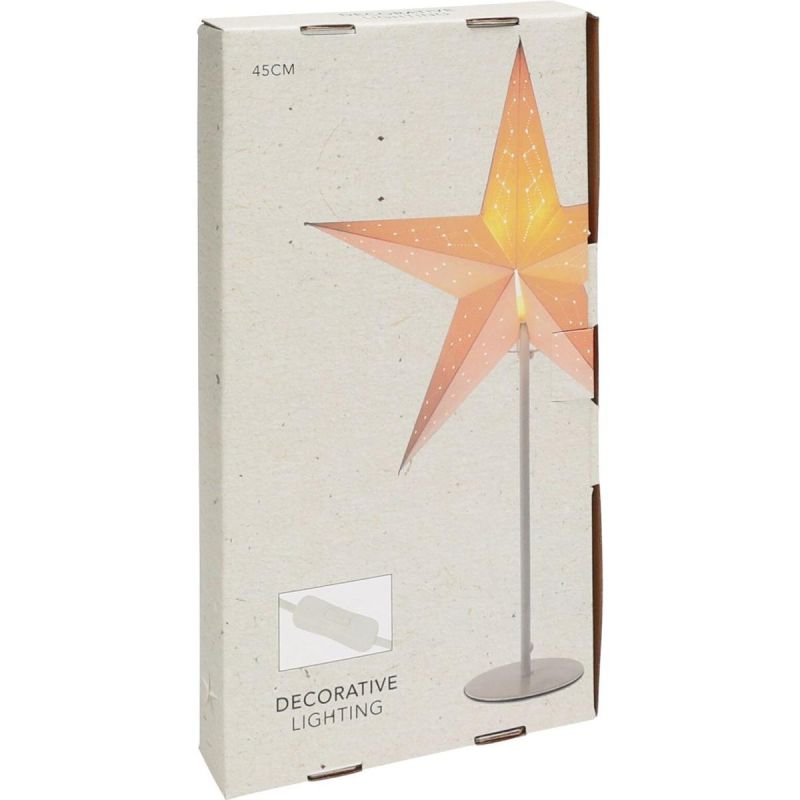 DECORATIVE ADVENT STAR LAMP STANDING LED 45CM WHITE Home and Garden/Equipment Your Sports Performance