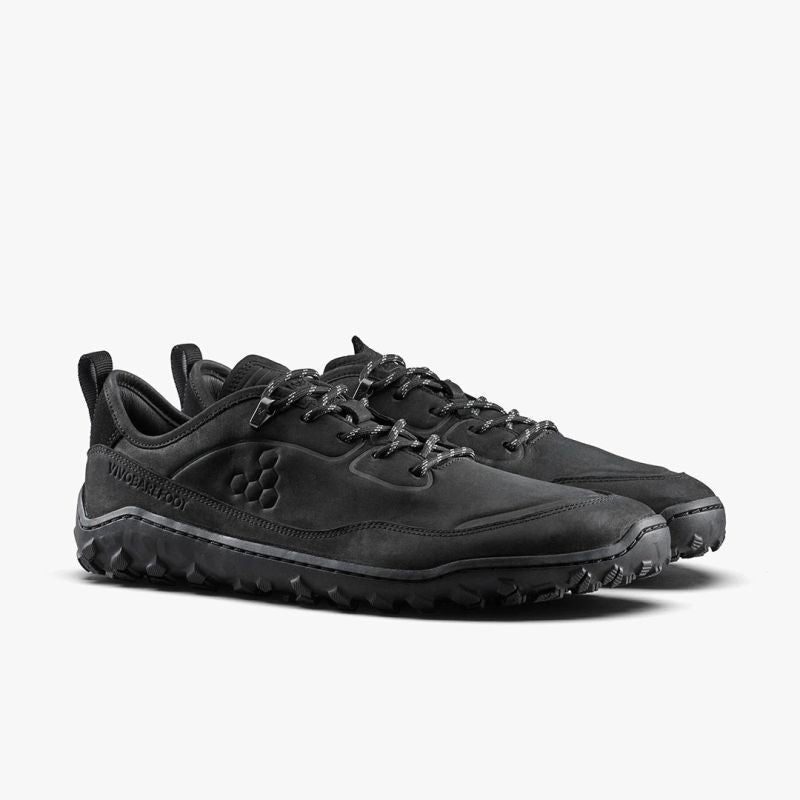Vivobarefoot TRACKER LEATHER LOW WOMENS OBSIDIAN women's shoes (209534-03) To be categorized Your Sports Performance