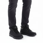 Women's black worker boots with socks Sabatina