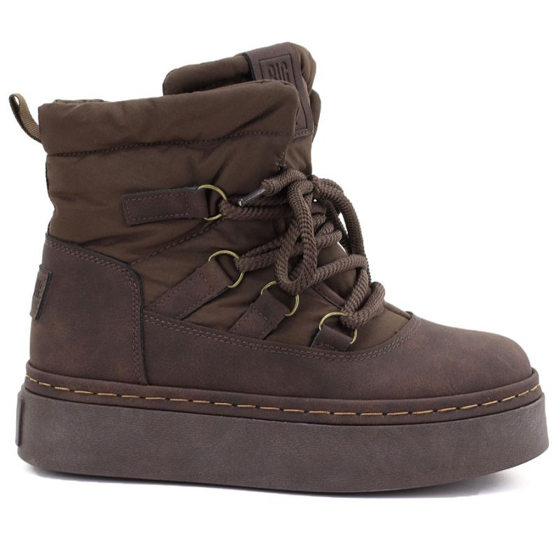 Women's chocolate platform snow boots Big Star UU274191