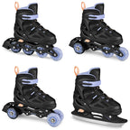 Spokey Quattro 4IN1 inline skates SPK-943430 size 34-37 BK/VT Accessories/Skating/Rolki (pozostałe) Your Sports Performance