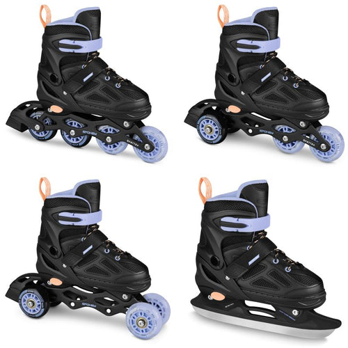 Spokey Quattro 4IN1 inline skates SPK-943430 size 34-37 BK/VT Accessories/Skating/Rolki (pozostałe) Your Sports Performance