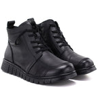 Comfortable black women's leather ankle boots T.Sokolski OL67-1