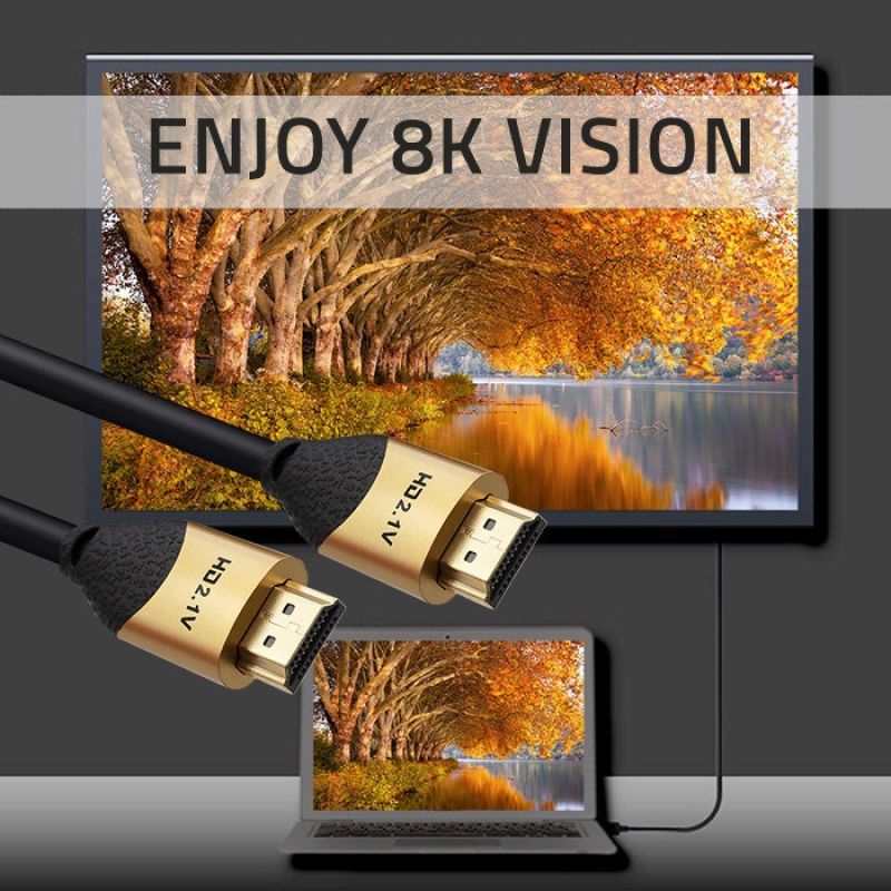 QOLTEC HDMI CABLE V2.1 ULTRA HIGH SPEED 8K | 60HZ | 28AWG | GOLD | 3M Kable i adaptery/Kable HDMI Your Sports Performance