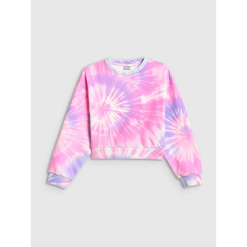 Girls' loose sweatshirt without hood 4F 4FJRSS26TSWSF2935-90A