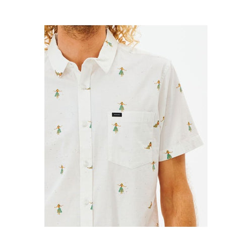 RIP CURL Hula Breach S/S Shirt white