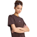 adidas Essentials Small Logo Women's T-Shirt Brown KX0795