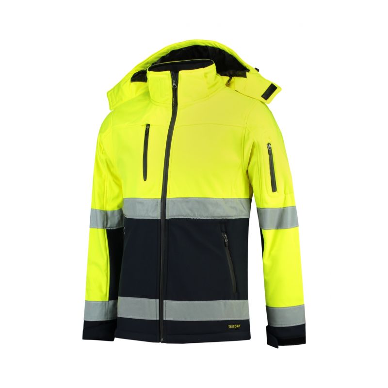 Rimeck Bi-color EN ISO 20471 Softshell Jacket M MLI-T5297 fluorescent yellow Clothing/Outdoor/Rimeck Your Sports Performance