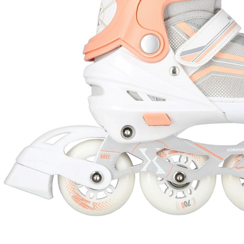 NILS Extreme NH18190 2in1 inline skates, white and pink, size S (29-33), with replaceable hockey blade Import z Action/Skating/Rolki, wrotki Your Sports Performance
