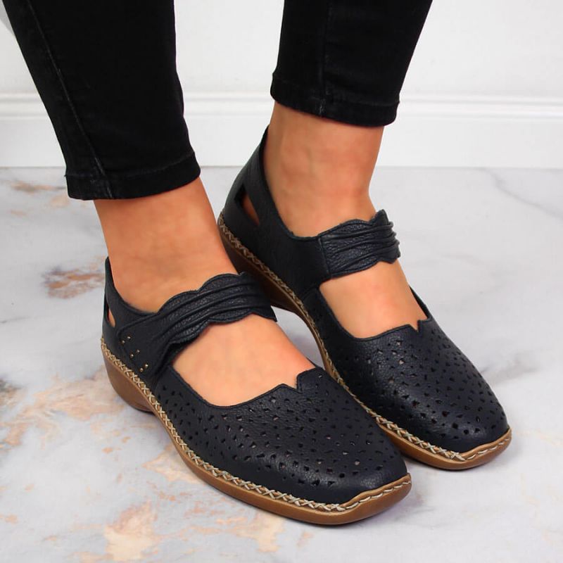 Rieker W RKR139 navy blue leather shoes Footwear/Lifestyle/Rieker Your Sports Performance