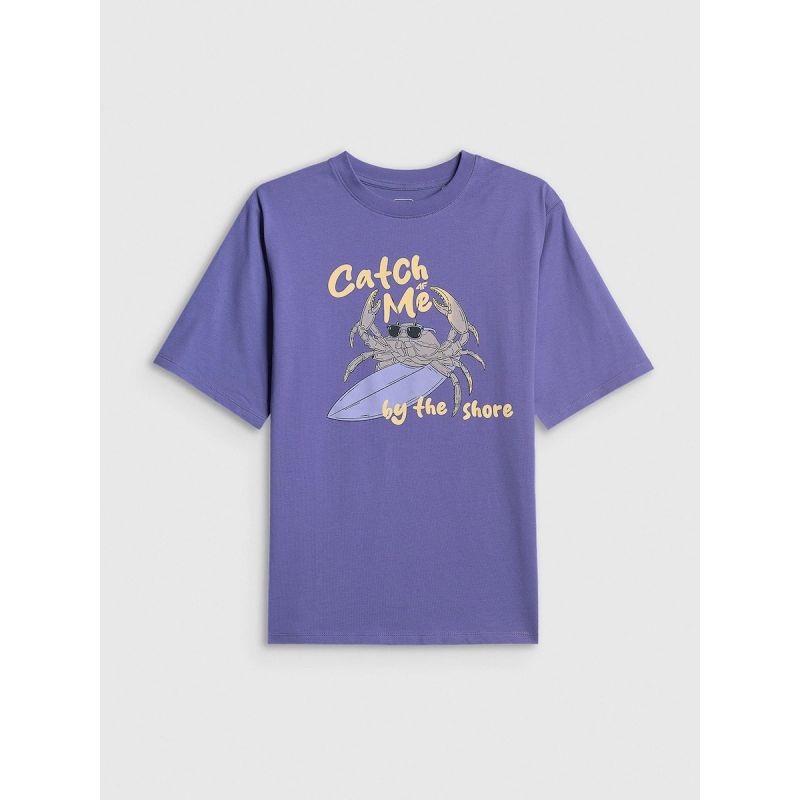 Boy's cotton T-shirt 4F 4FJRSS26TTSHM3903-51S