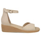 Women's leather wedge sandals beige Filippo DS7635 Filippo