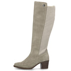 Women's leather insulated high-heeled boots, beige, Rieker Y2050-60
