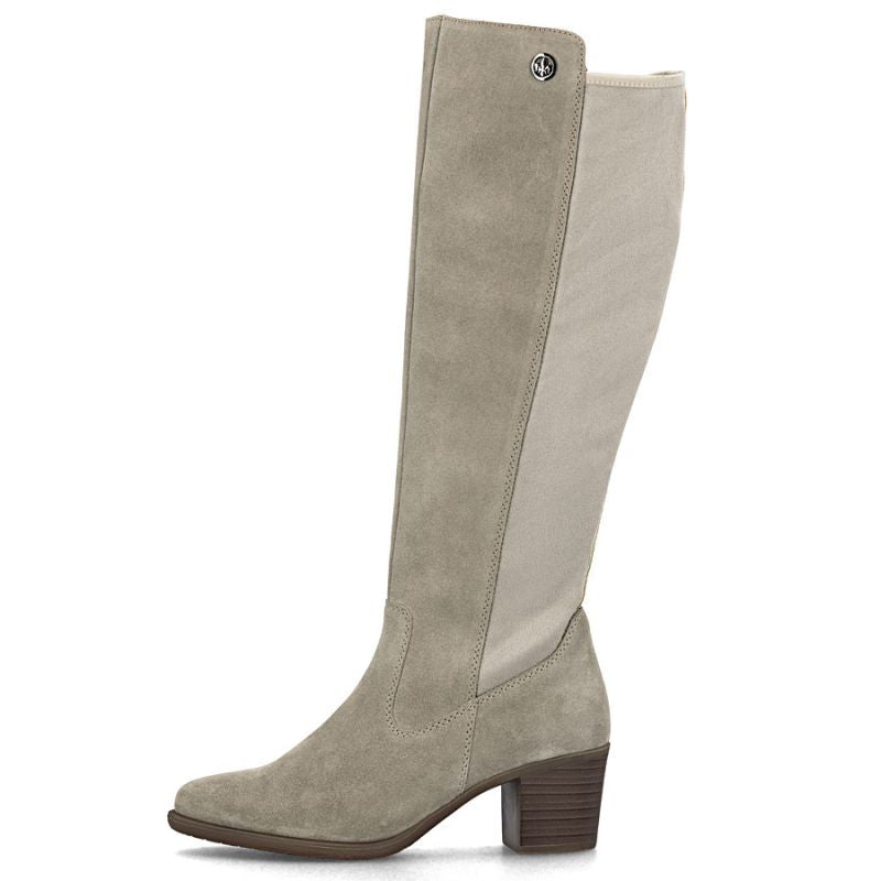 Women's leather insulated high-heeled boots, beige, Rieker Y2050-60