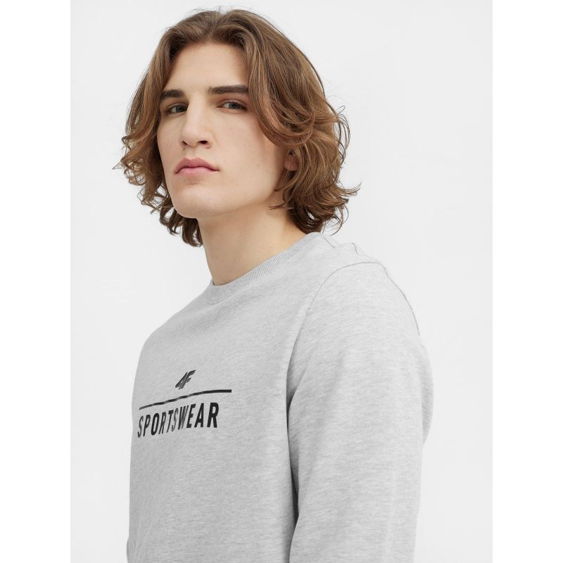 Sweatshirt 4F M 4FSS23TSWSM349 cool light gray melange Clothing/Training 4F