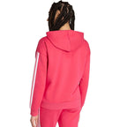 Women's adidas Essentials 3-Stripes Full-Zip Fleece Hoodie Pink KF6272