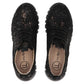 Filippo Black Floral Leather Platform Shoes DP6846 Filippo