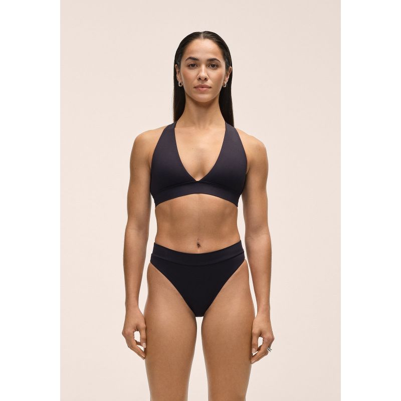 CASALL V-Neck Crossback Bikini Top Black
