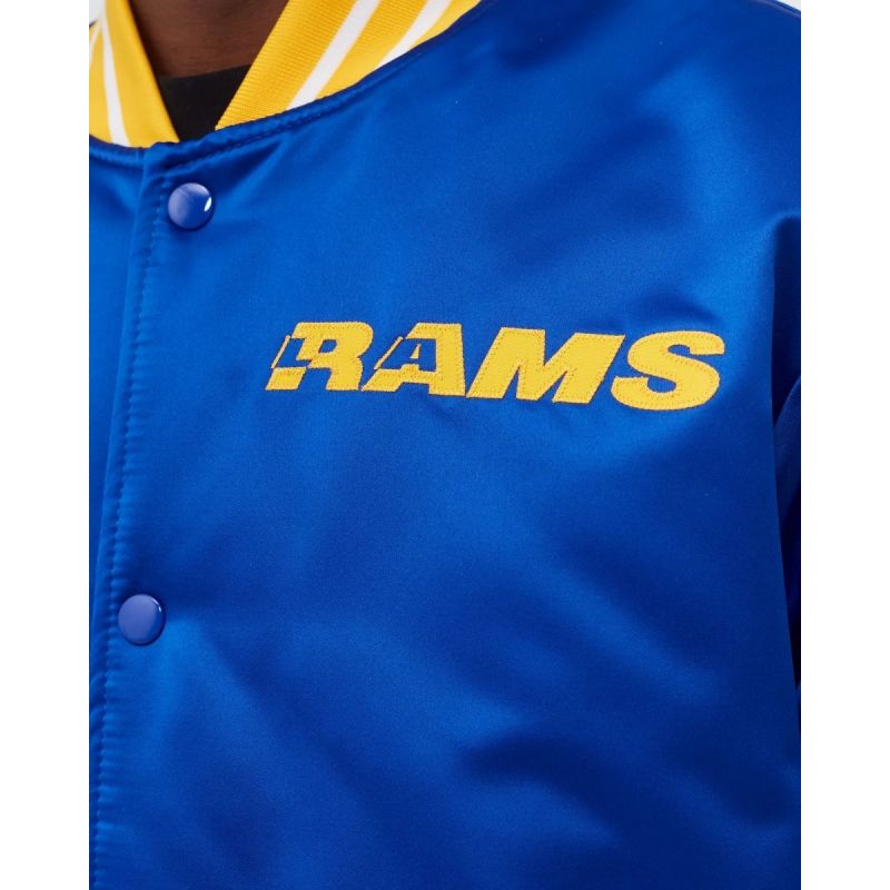 Mitchell &amp; Ness NFL Heavyweight Satin Jacket Los Angeles Rams M OJBF3413-LARYYPPPROYA Clothing/Lifestyle/Mitchell & Ness Your Sports Performance