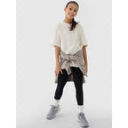 Girls' oversize plain T-shirt 4F 4FJWSS25TTSHF1851-12S