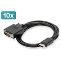 DisplayPort adapter cable, DP - DVI (24+1)M/M, 2.0m, 10er Set, Full HD, CE, bl Kable i adaptery/Adaptery, przejściówki Your Sports Performance