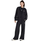 Women's adidas Seasonal Essentials Animal Print 3-Stripes Full-Zip Hooded Sweatshirt Black KS8002