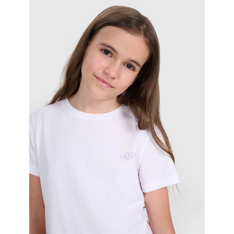 Regular plain T-shirt (SET OF 2) for children 4F 4FJRAW25TTSHU3157-91S *Kategoria tymczasowa Your Sports Performance