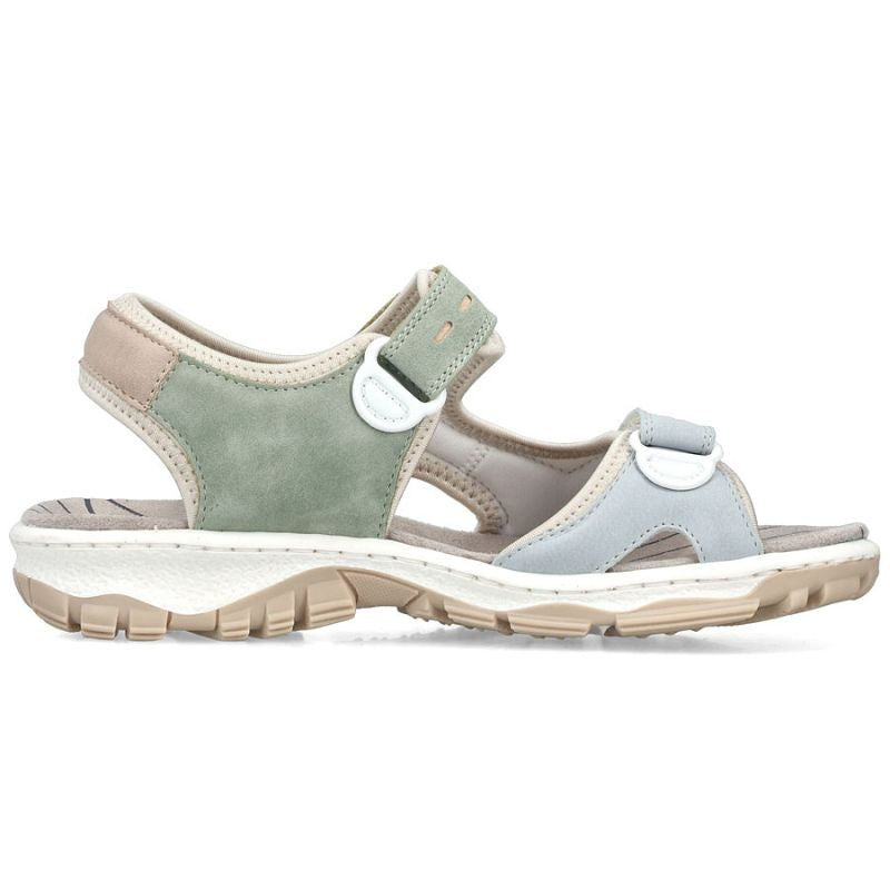 Comfortable women's sports sandals with Velcro colorful Rieker 68866-94 Rieker