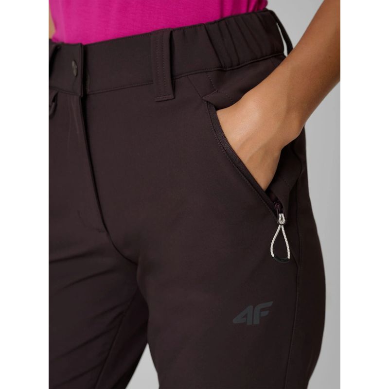 Women's trekking trousers softshell windproof membrane 10000 4F 4FRAW26TFTRF1608-80S