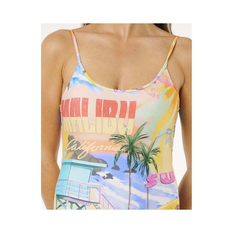Women's RIP CURL Hotel Malibu Cheeky One Piece swimsuit, multicolor