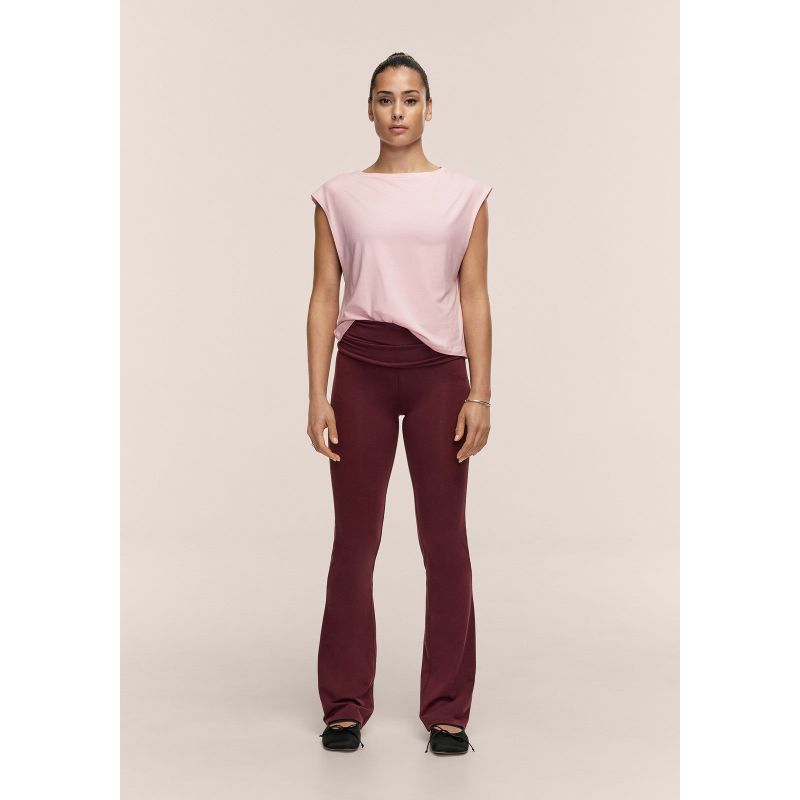 CASALL Sublime Folded Flare Pants, Burgundy