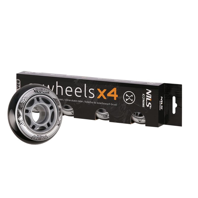 PU 70x24 82A BLACK WHEELS (4 pcs.) NILS EXTREME In preparation Your Sports Performance