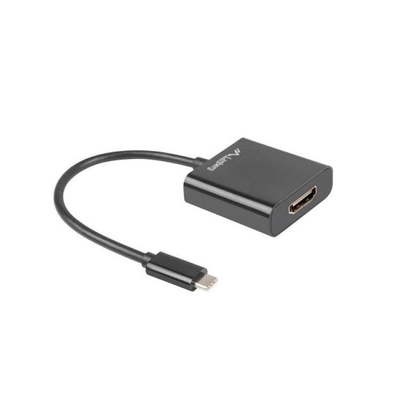 Lanberg AD-UC-HD-01 Adapter (USB type CM - HDMI F; 0.15m; black) Kable i adaptery/Adaptery, przejściówki Your Sports Performance