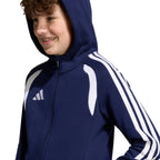 adidas Tiro 26 League Sweat Full Zip Hoodie for Kids Navy Blue KF3322
