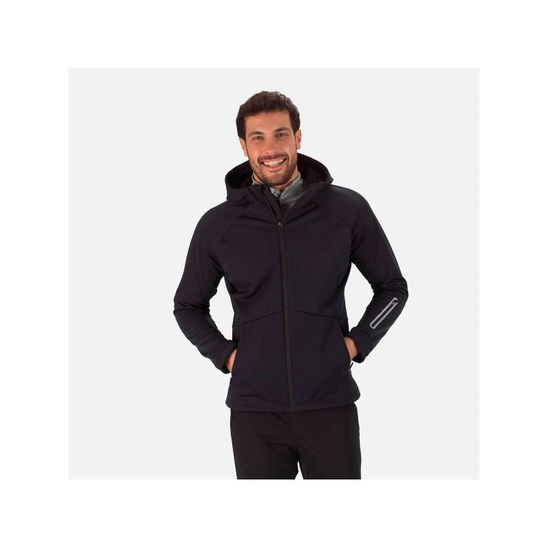 ROSSIGNOL Softshell Hoodie Jkt Jacket Black Import z PMSport Your Sports Performance