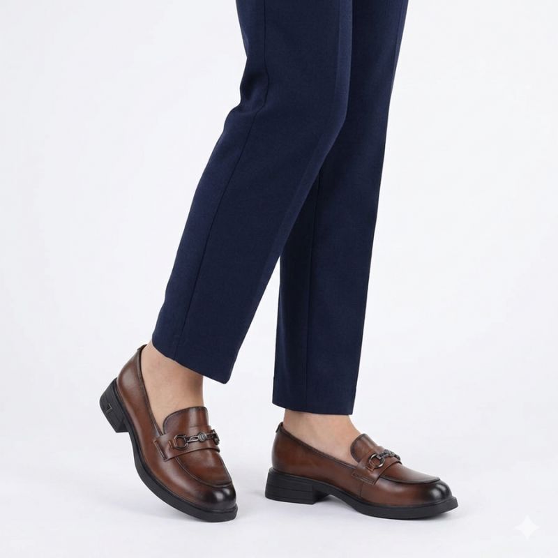 Women's brown leather lords shoes Vinceza 39991 To be categorized Your Sports Performance