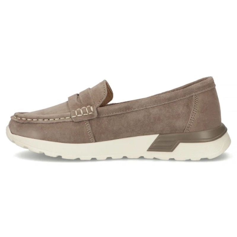 Women's beige leather platform loafers Filippo DP7528 Filippo