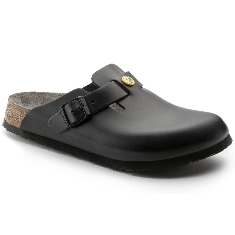 Women's Birkenstock Boston ESD Black clogs natural leather medical narrow slippers (0061368) Footwear/Lifestyle/Brinkenstock/Klapki/chodaki Birkenstock