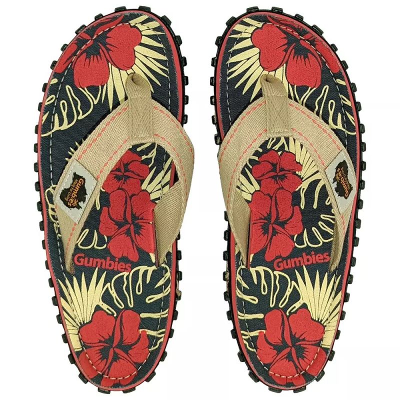 Gumbies Islander Denim Hibiscus Flip-Flops GU-FFISL109 Footwear/Lifestyle/Gumbies Your Sports Performance