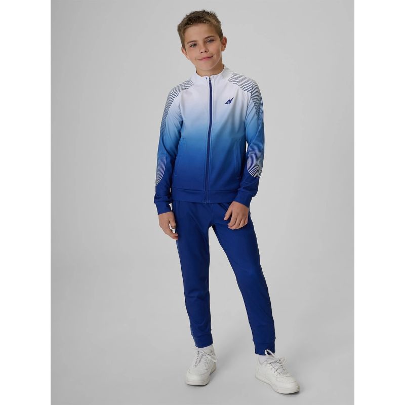 Regular sports sweatshirt without hood for boys 4F 4FJRSS26TFSWM1043-90A