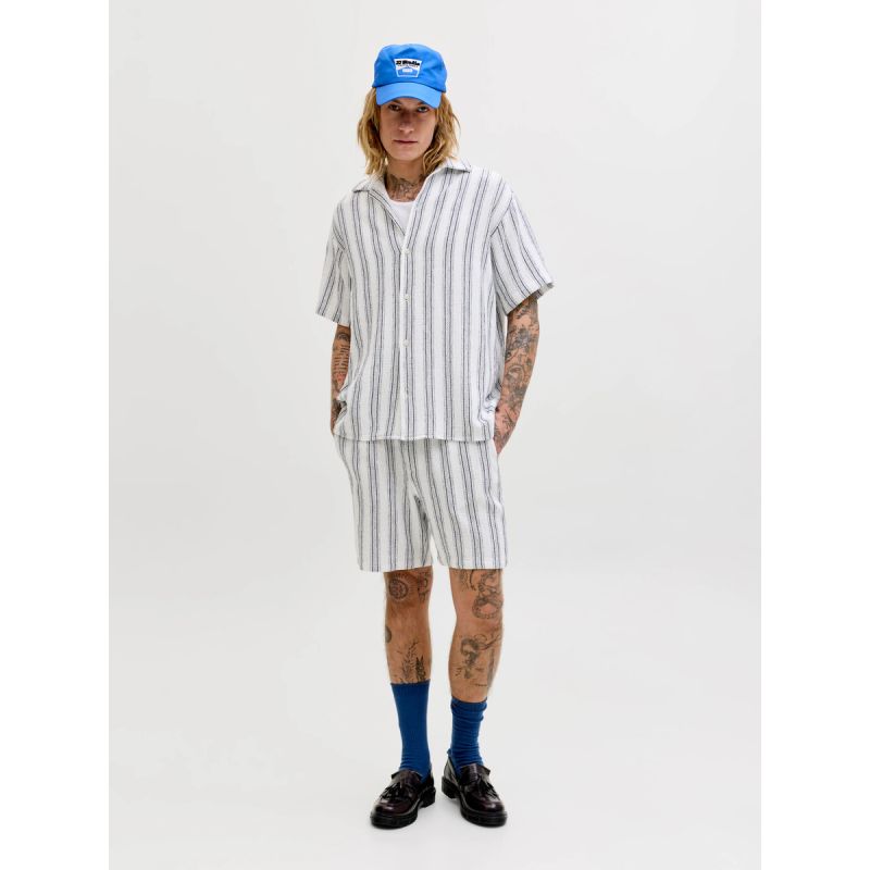 Jack&Jones men's shorts JPSTJAIDEN COBA STRIPE JOG SHORTS REG SN 12274413 CLOUD DANCER/STRIPES Jack&Jones