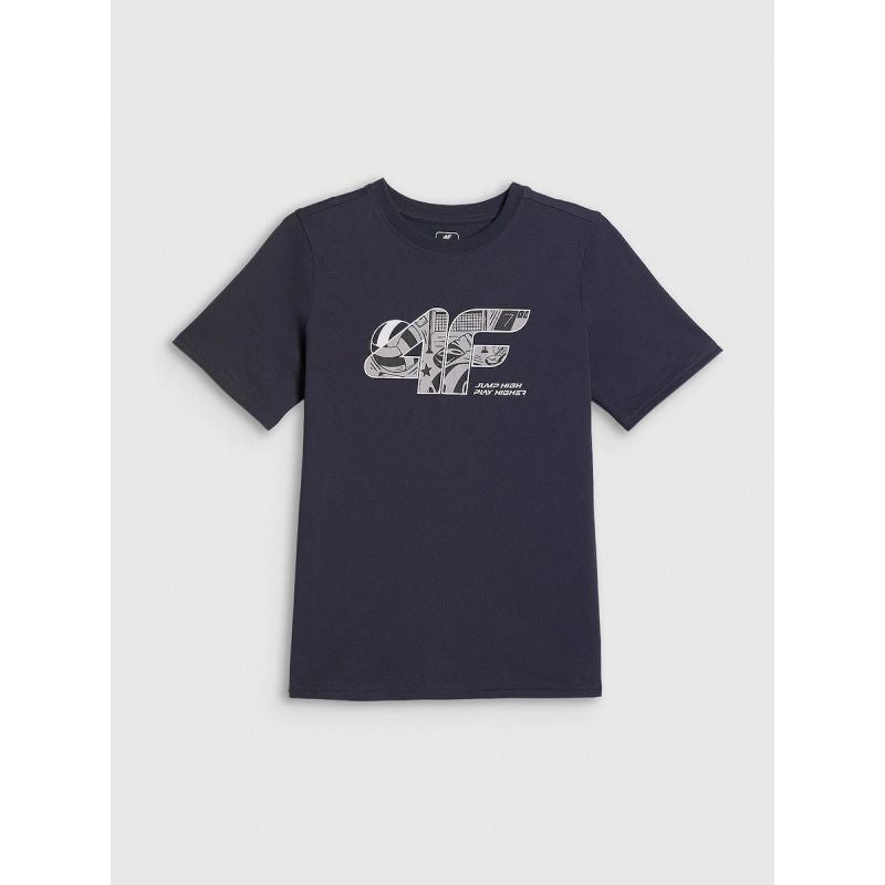 Boys' regular-fit graphic T-shirt 4F 4FJRAW26TTSHM4349-22S