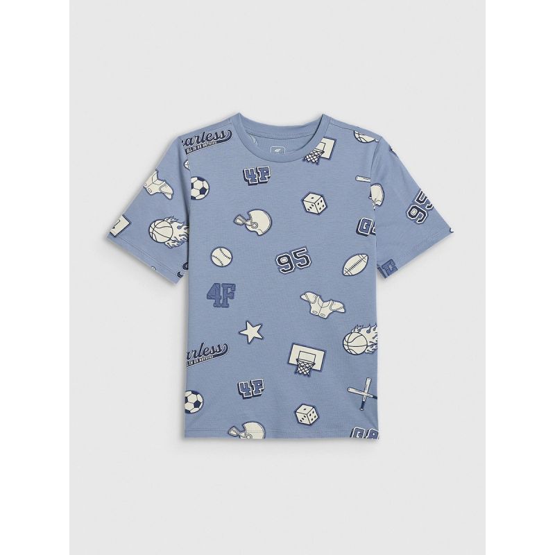Boy's regular printed T-shirt 4F 4FJRSS26TTSHM3466-32A 4f