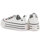 Women's leather sneakers on the platform white Goe T2N4072 Goe