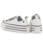 Women's leather sneakers on the platform white Goe T2N4072 Goe