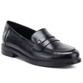 Women's loafers, black lords shoes, Potocki SZ12832