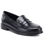 Women's loafers, black lords shoes, Potocki SZ12832